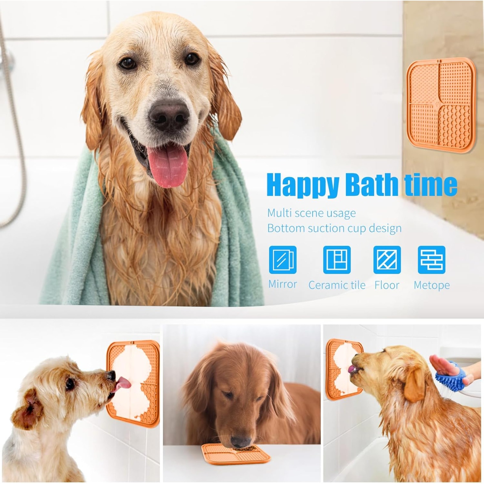 Dog Lick Mat with Suction Cups for Anxiety Relief