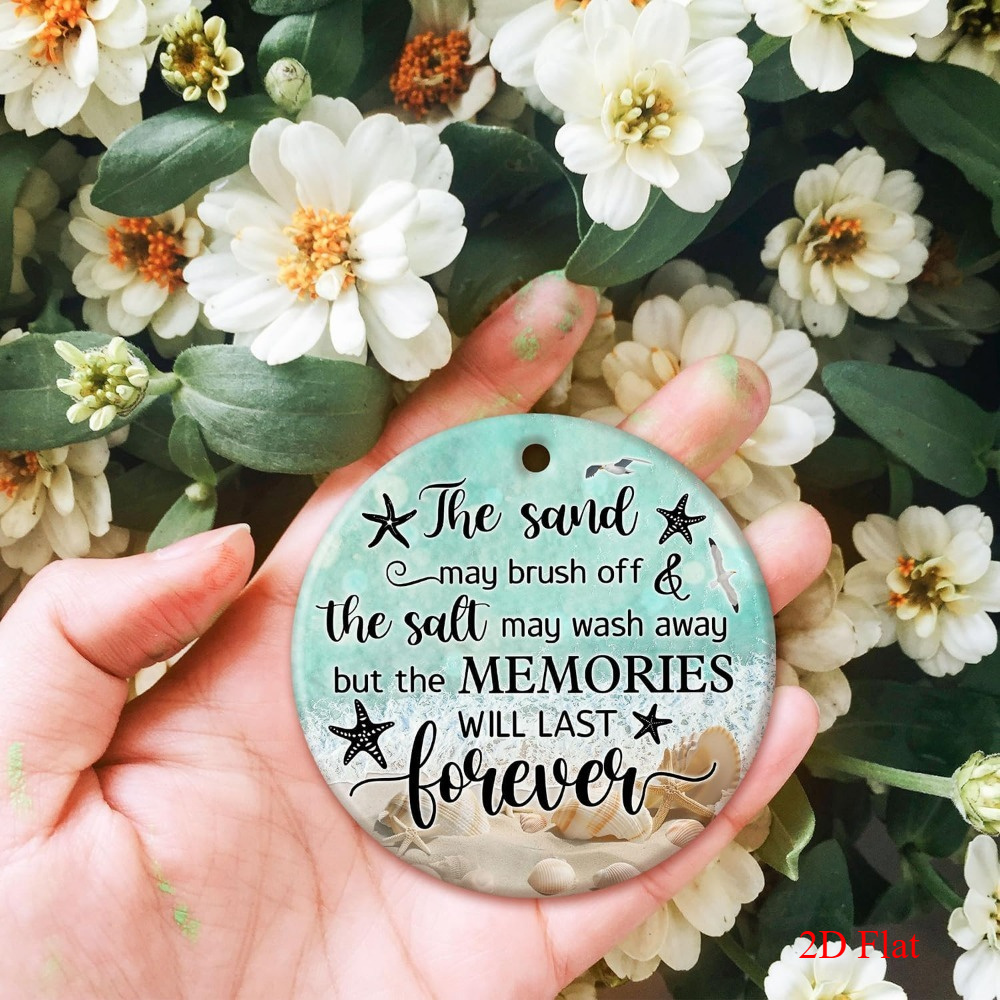 TEMU 2d Flat - A 2d Acrylic Beach-themed Decoration Featuring A Coastal Starfish And Shell Design With An Inspirational Quote, Suitable As A Or