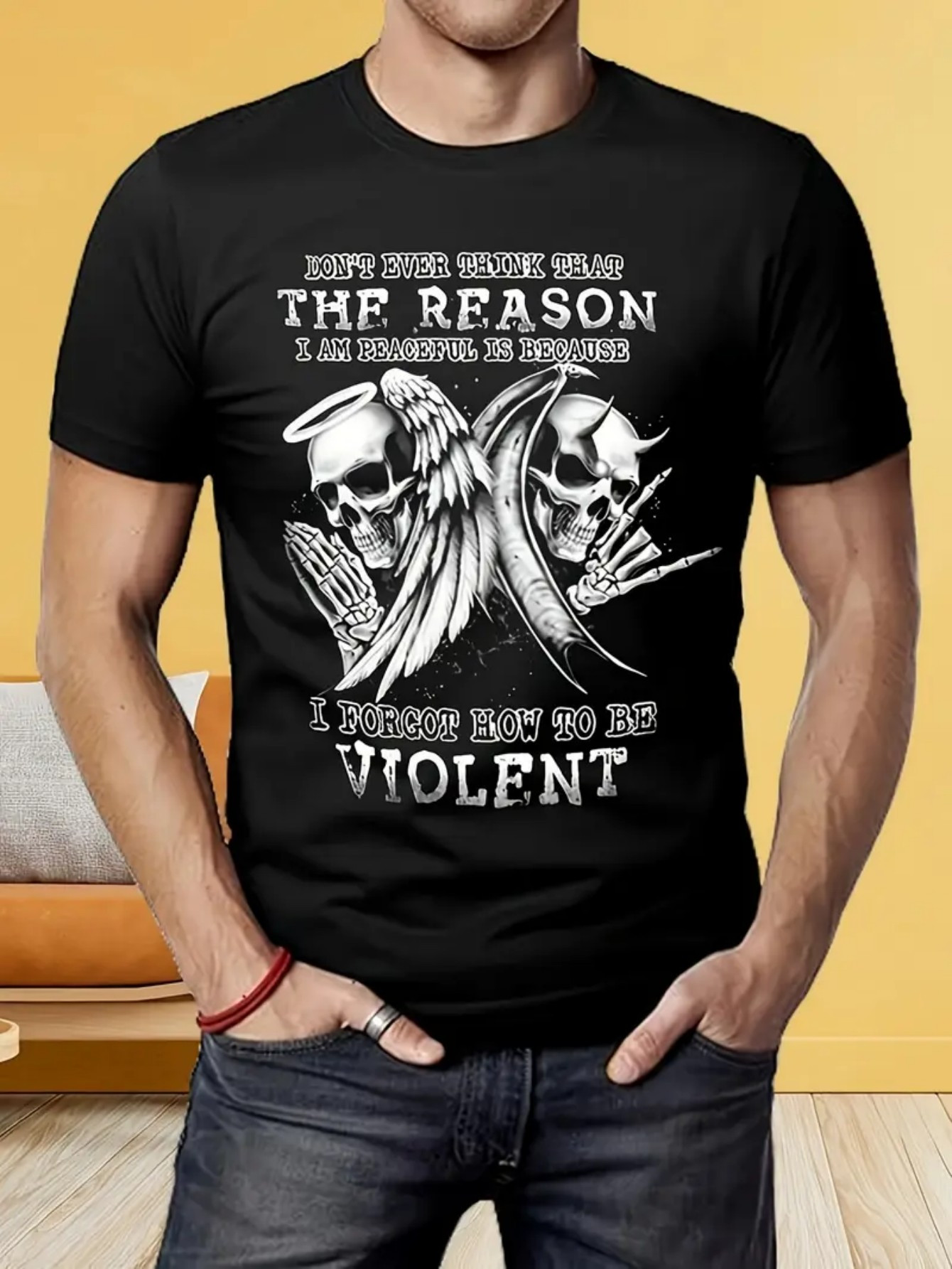 angel t shirt sold on Temu United States