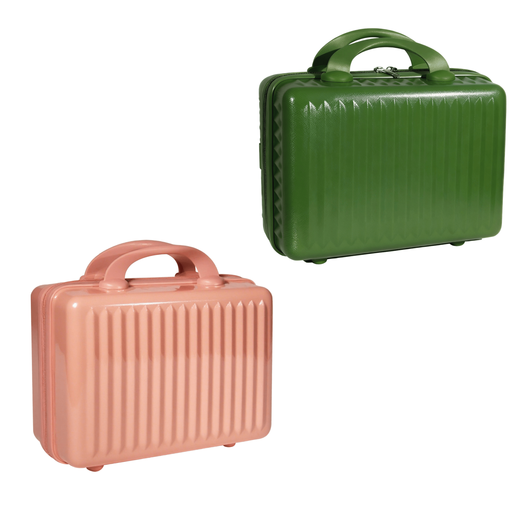 TEMU Gift For Elegant Women: 14 Inch Pressure-proof Portable Makeup Case, Hard Shell Travel Cosmetic Luggage With Elastic Band For Vacation& Camping Trips