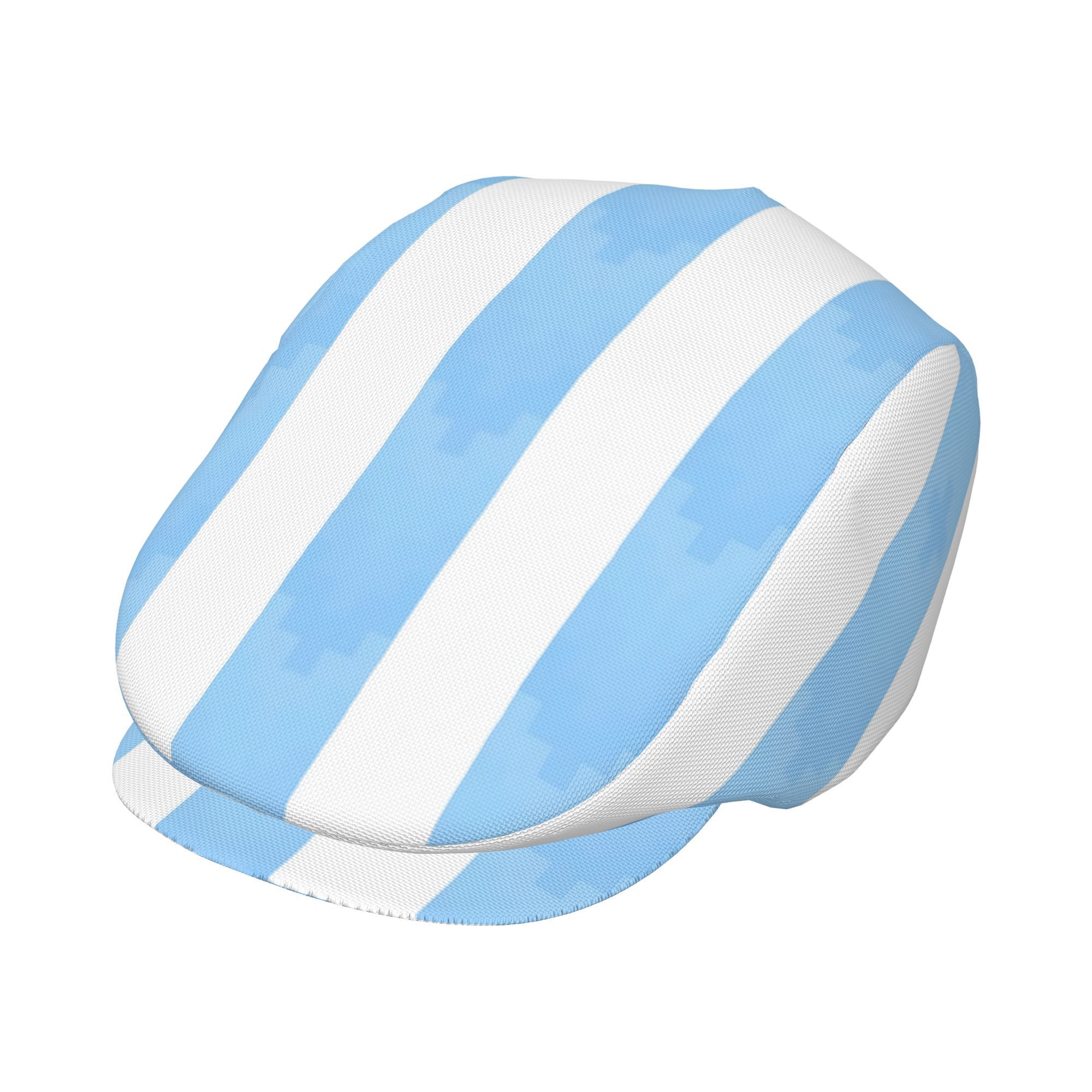 TEMU 1 Chapeau plat à rayures imprimé intégralement pour hommes et femmes ; Chapeau de peintre, casquette de journalier, , casquette de conducteur de