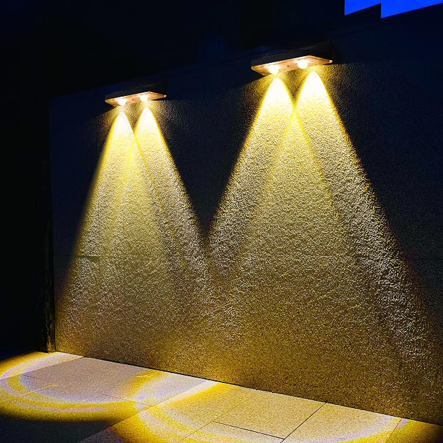 2pcs Solar-Powered Smart Lights for Outdoor Use