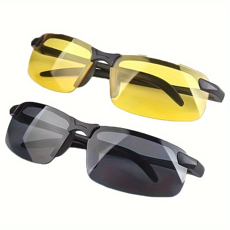 TEMU Ultralight Aurora Night Vision Driving Glasses Suitable For Men And Women-, Half- Ensures At Night