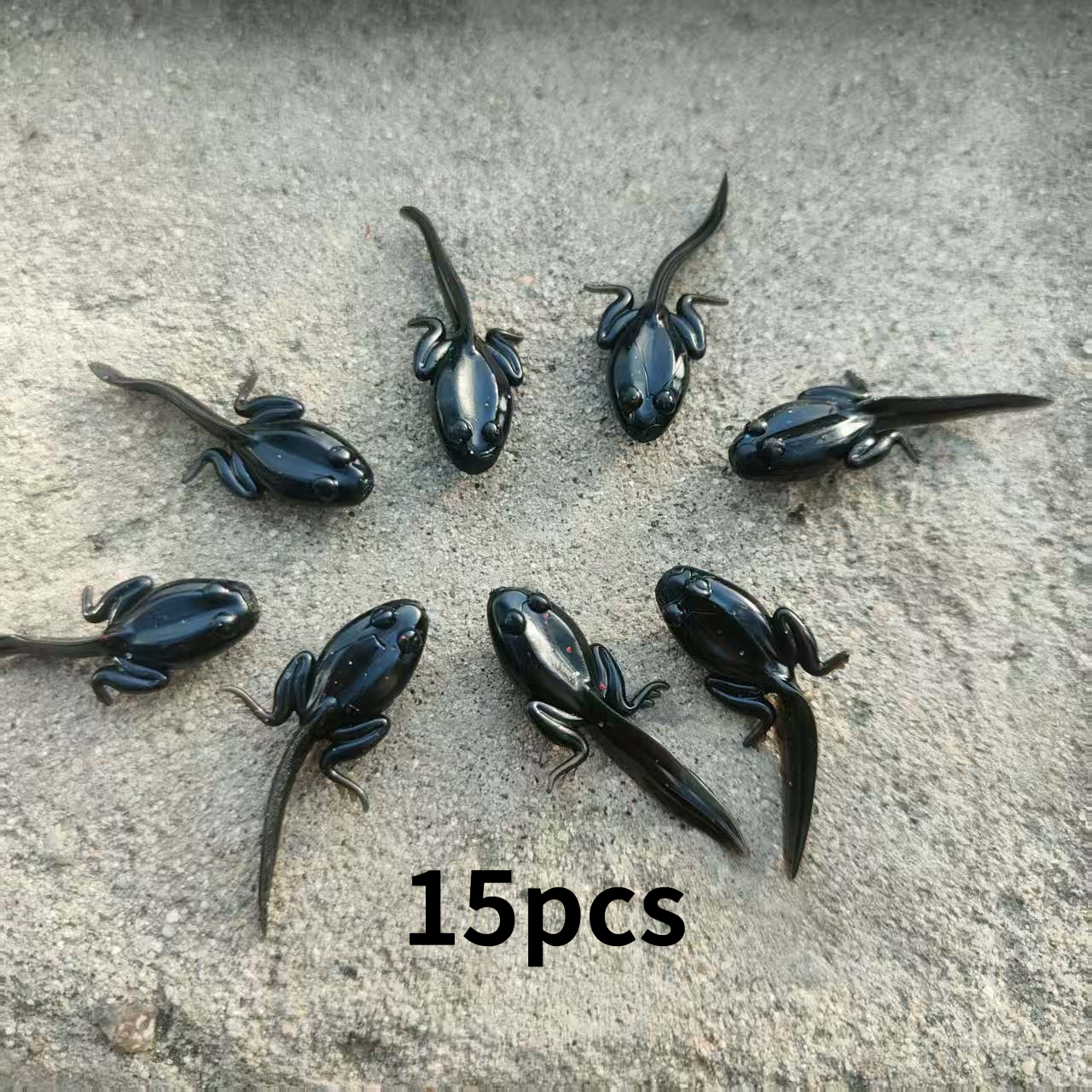 TEMU 15pcs Bionic Lure Set - Tpe Floating Soft Baits Suitable For Freshwater & Saltwater Fishing, Realistic Bite-resistant Reverse Hook Suitable For