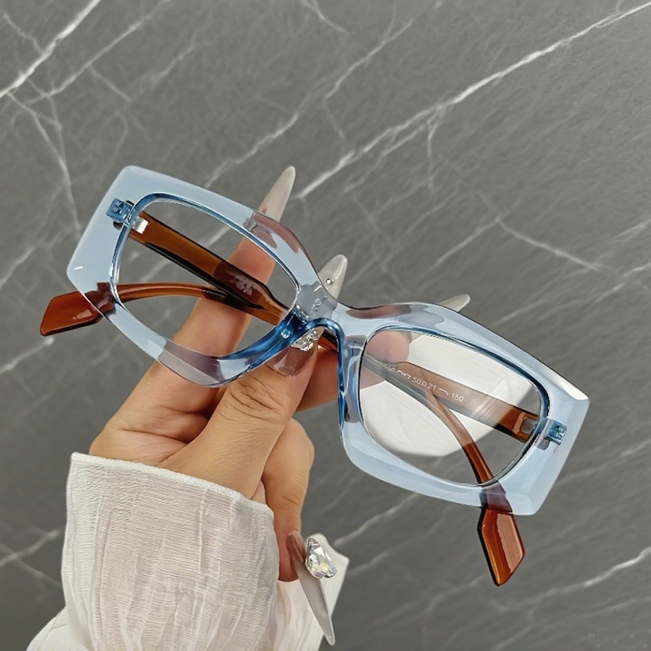 Image of 1pc Square Retro Glasses Suitable For , Modern Vintage Eyewear With Geometric Frame, For Daily Wear, Parties, Photo Shoots - Unisex Accessory For , Non-prescription Use
