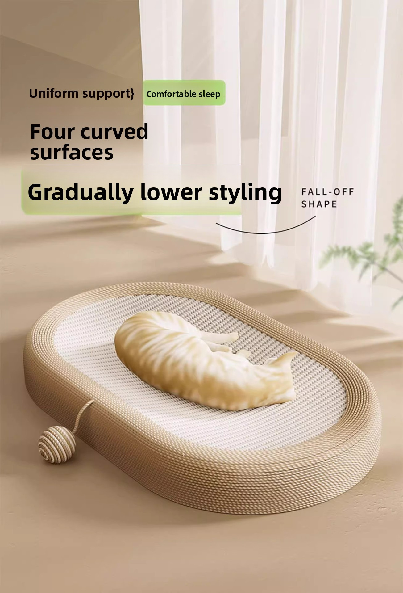 Planche à Gratter Durable pour Chat avec Bac à Litière Intégré - Jouet de Soin des Griffes Adapté aux Quatre Saisons, Idéal pour le Sport et la Détente - Cadeau Parfait Pour les Chats