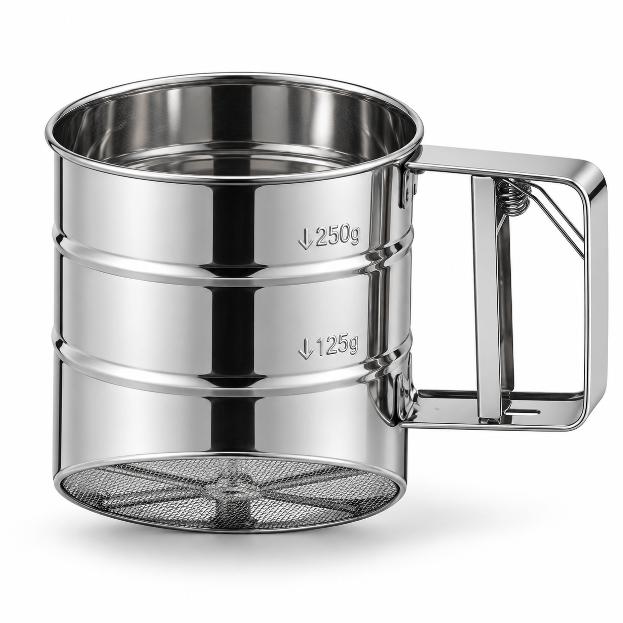 TEMU Stainless Steel Flour Sifter, Double Layer Fine Mesh, Hand , Powdered Sugar Shaker For Cake Baking, Great For Halloween, Christmas And