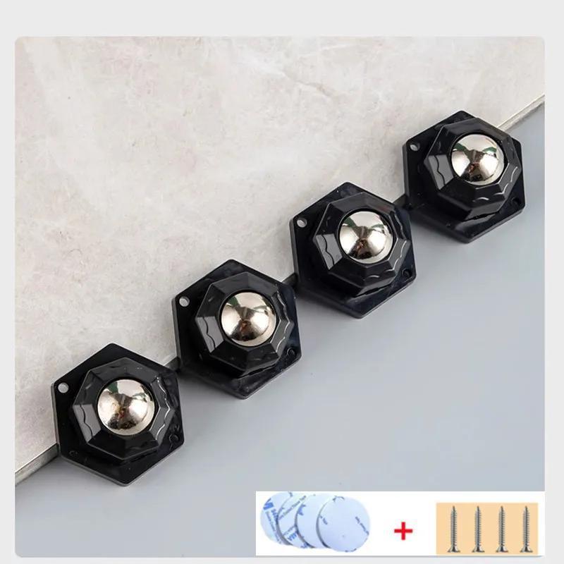 E-shop Schwerlast-Möbelrollen - 200 kg Tragfähigkeit, 360° Drehbar, Edelstahl mit Selbstklebender Rückseite, Leichtlaufende Rollen für Einfache ,
