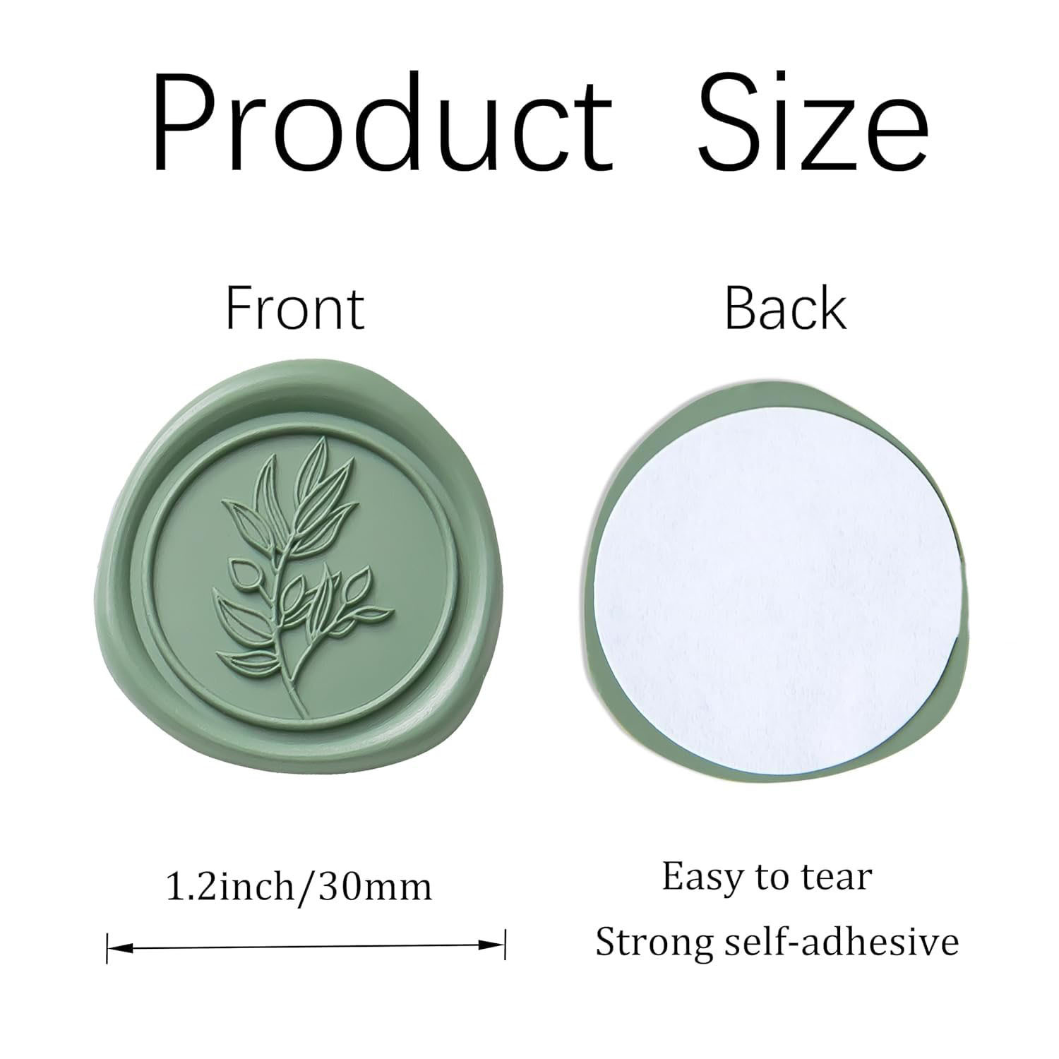 Image of 25pcs Dark Sage Green Wax Seal Stickers - Wedding Seal Stickers, Self- Adhesive Stickers, Perfect For Invitation Cards, Envelopes, Christmas Cards, Gift Wrapping, Party Menu Decor