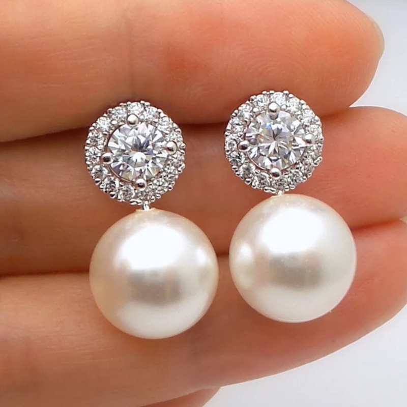TEMU Un Par de Pendientes Elegantes y Modernos con Perlas Sintéticas para Mujer, Accesorios Casuales para Banquete de Boda Regalo de Joyería para San