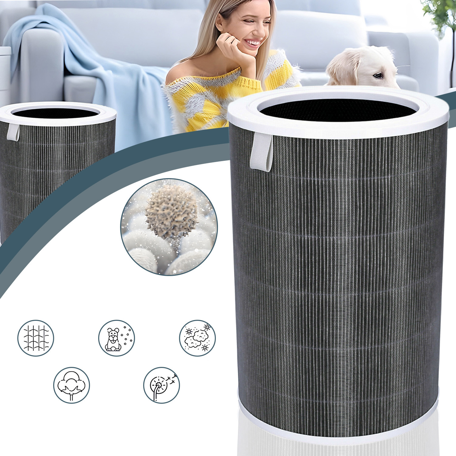 Hepa Replacement Filter For Xiaomi Purifier 3h/3c/3 Pro - Filter Compatible With Xiaomi Luftreiniger