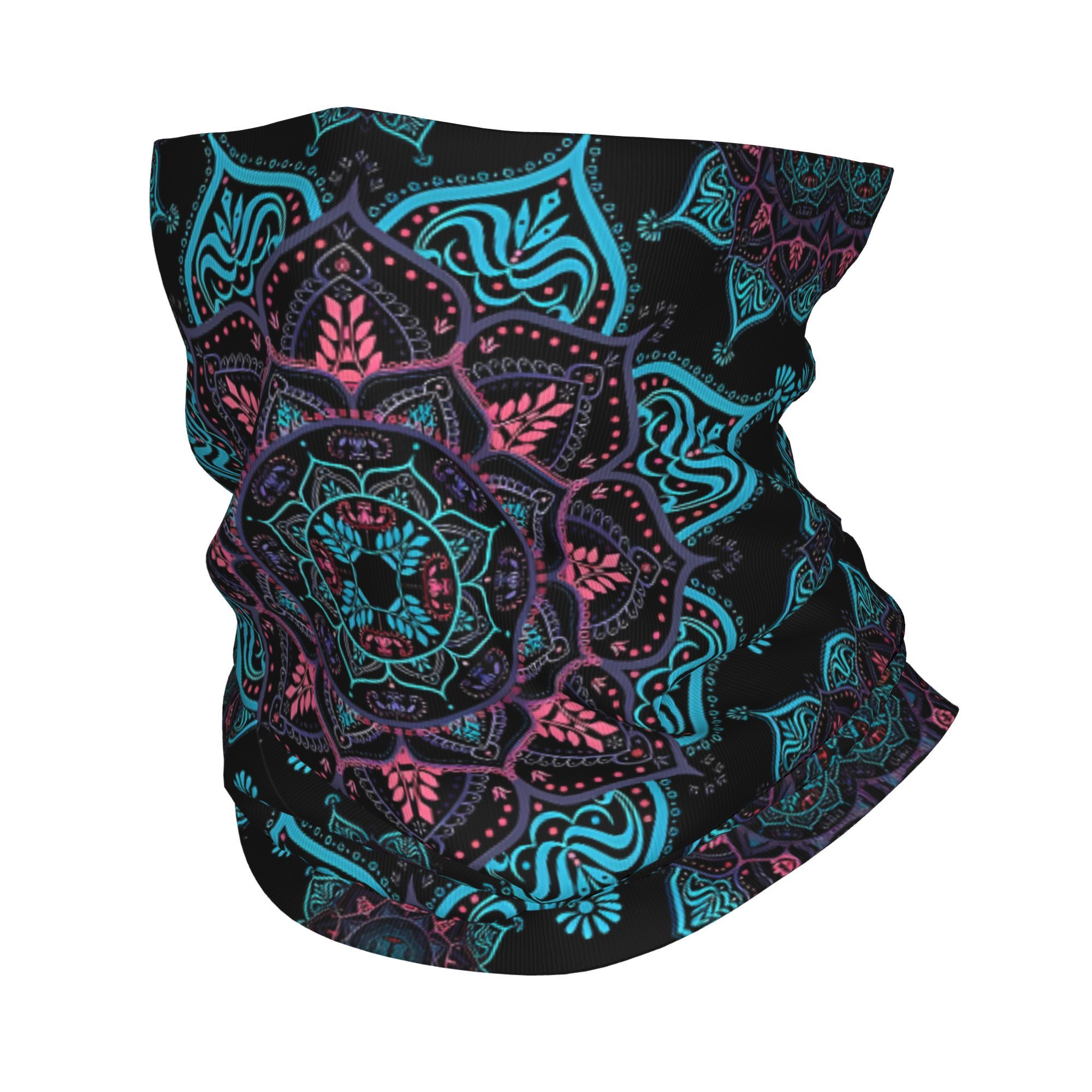 2d Print Design Mandala Beautiful Yoga Thin Bandana Neck Gaiter Wrap Scarf Headband Neck Cover