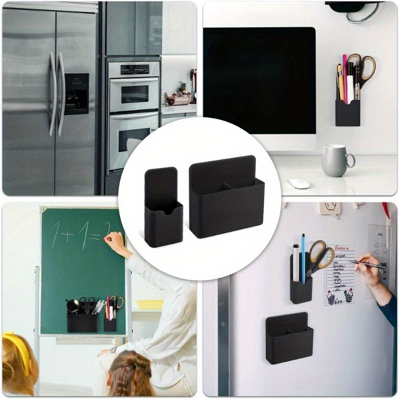 Clear Acrylic Magnetic Dry Erase Marker Holder - Strong Magnet Pen Organizer For Whiteboard & Fridge