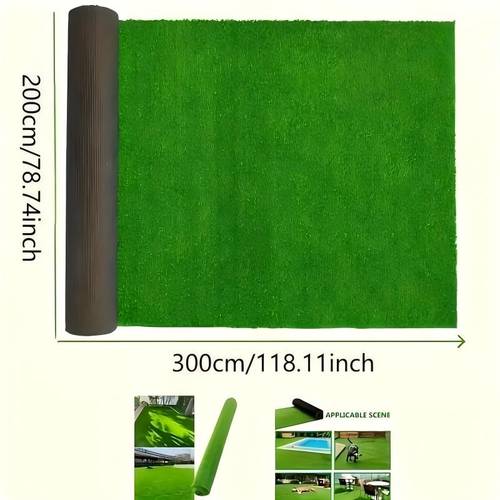 1 roll 200cm 300cm artificial turf durable uv resistant weatherproof realistic interlocking design stable no tools required low maintenance indoor outdoor carpet suitable for terrace