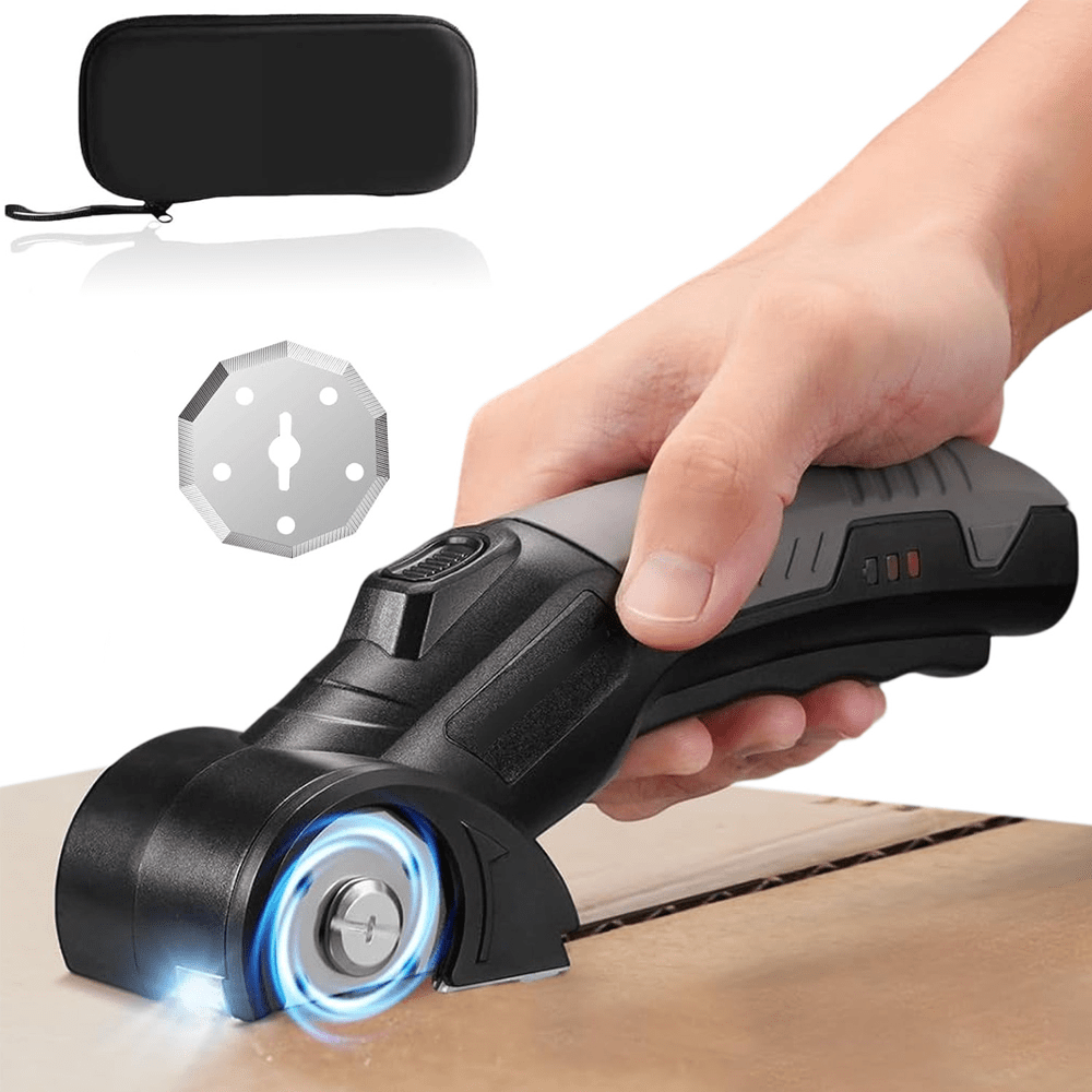 Handheld Scissors Fabric Cutter With Ergonomic Handle For Cutting Canvas Cardboard Leather Plastic Corrugated Paper
