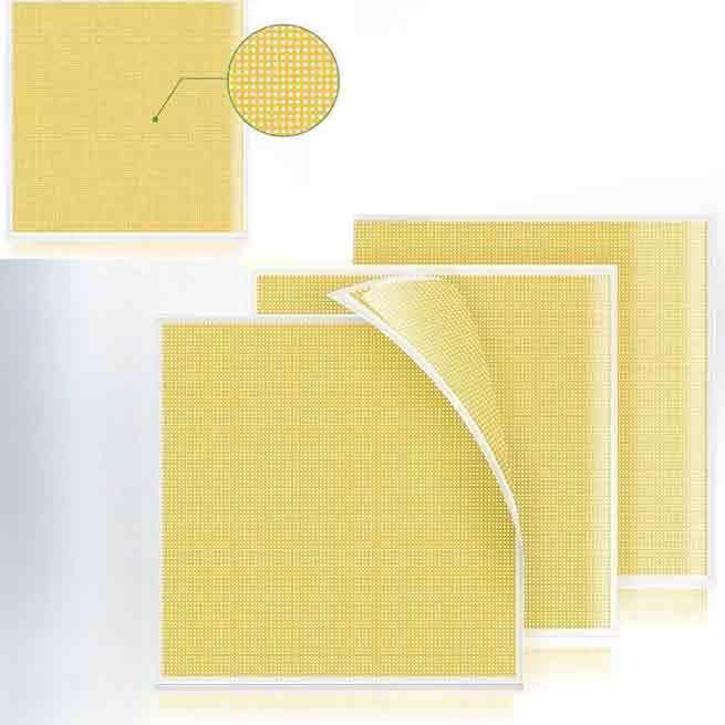 Wound Honey Dressing Foam Bandages, Honey Bandage Wound Care Pad, Adhesive Border 10.16cm'x10.16cm' Breathable Bed Pressure Dressing, Protective Padding, Foam Cushioning, Soft Foam Patches, Smooth Texture