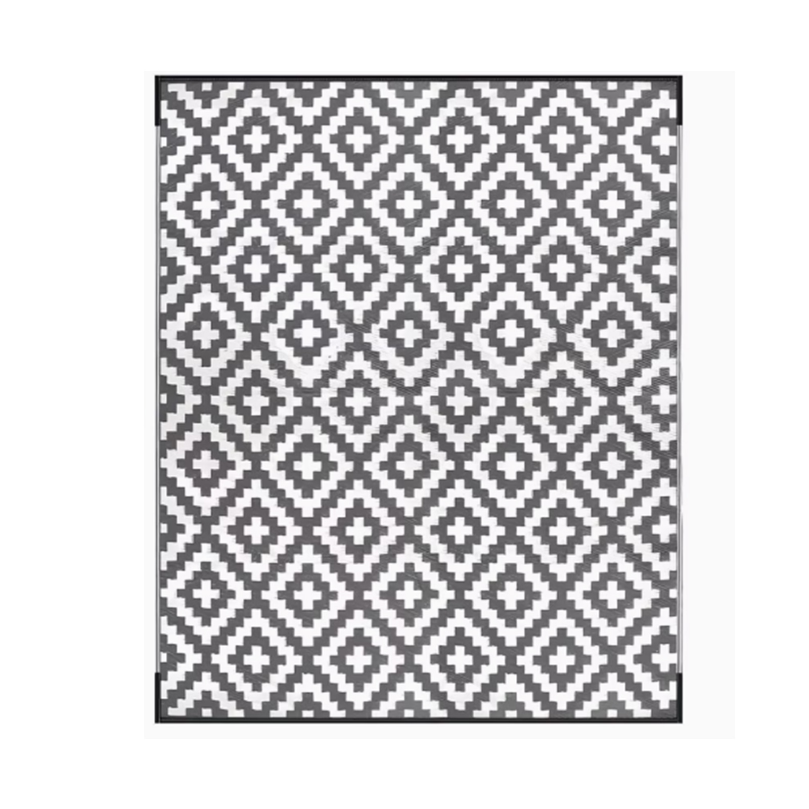 Image of Outdoor Rug 9x12ft Reversible Patio Rug, Floor Mat For Deck Porch Backyard Rv Camping