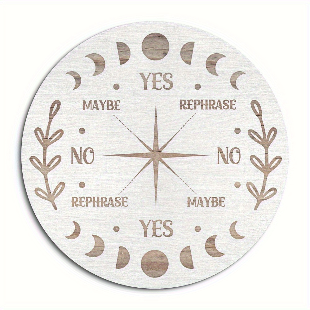 TEMU 2d Flat, Medium Spirit Board Inspiration Wooden Hanging Sign - Multifunctional Home, Farmhouse, Cafe, And Fortune Teller Decor For Tabletop And