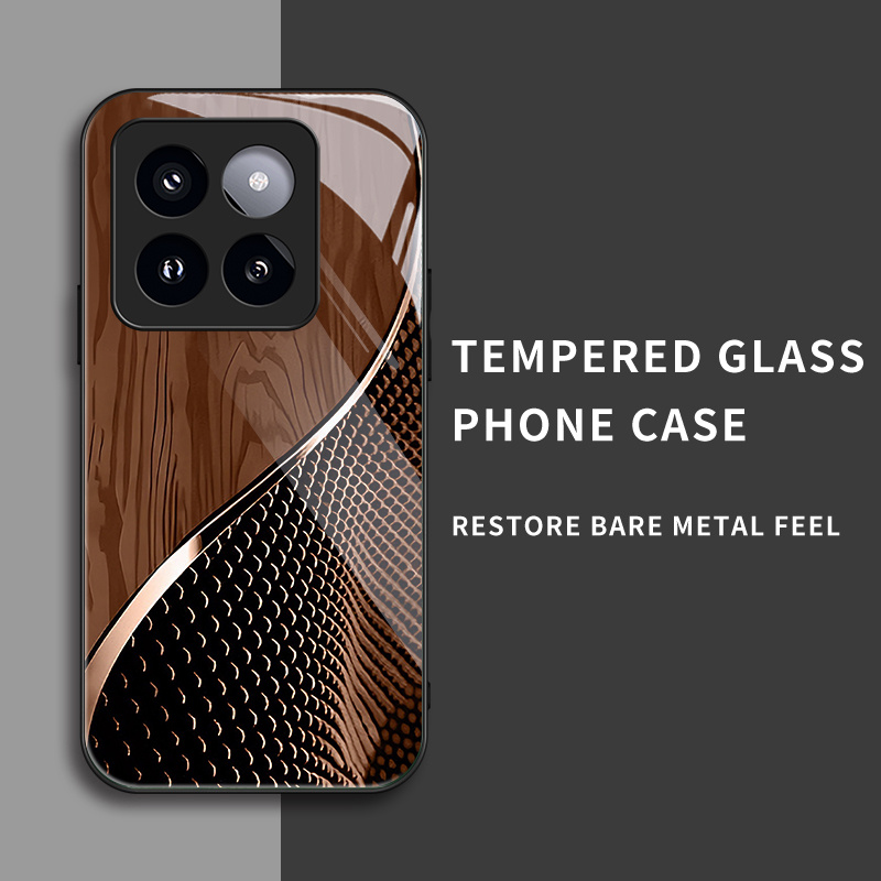E-shop Handyhülle - 3 Styles Schutzhülle mit gehärtetem Glas, passend für Xiaomi 17/17 Pro/17 Pro Max/15T/15T Pro/ Ultra/14 Pro - Luxus Textur