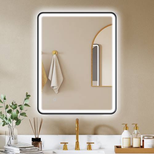 wall mounted led bathroom with lights 36 x28 vanity suitable for bathroom dressing room salon plug modern space saving