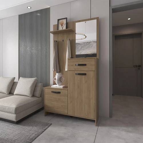 natural tree with stylish multistorage organizer for versatile design with hooks drawers scratch resistant for coats bags and keys bag hanging hooks sleek furniture piece alloy steel construction