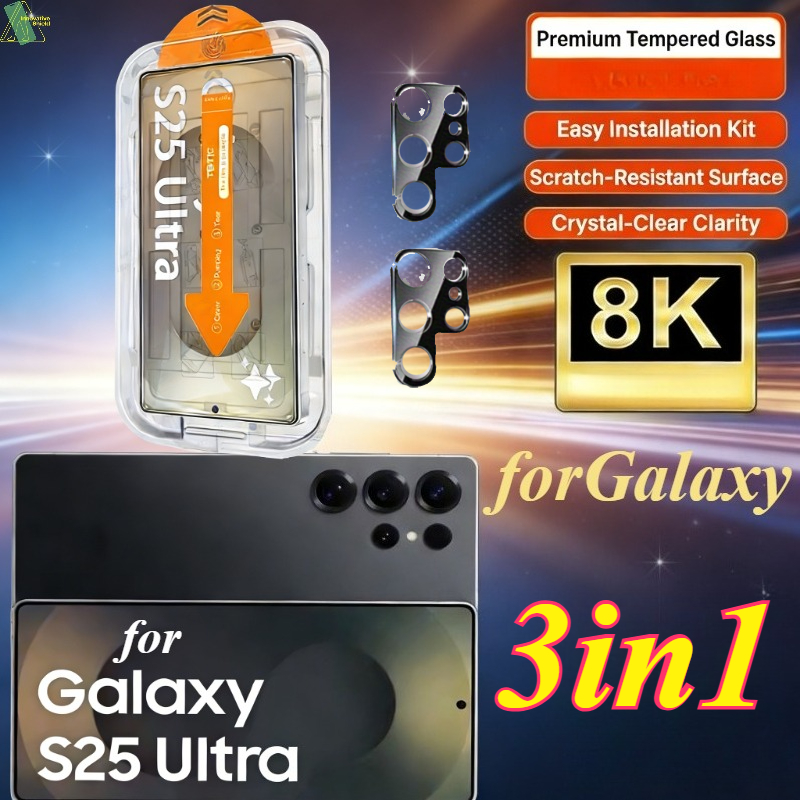 TEMU A 3-in-1 Screen Protector And Lens Protector , Compatible With For S26 Ultra, S25 Edge, S24 Plus, A56, A36, S23, S22, And S21 Fe