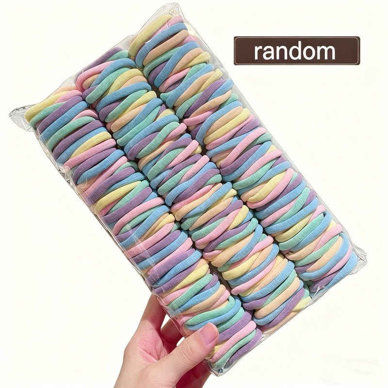 Random Women's Large Hair Ties - Vibrant Pastel And Neon Colors, Durable Everyday Hair Accessories, Perfect Gift For Teens, Design, Teen Accessories, Random, Color May