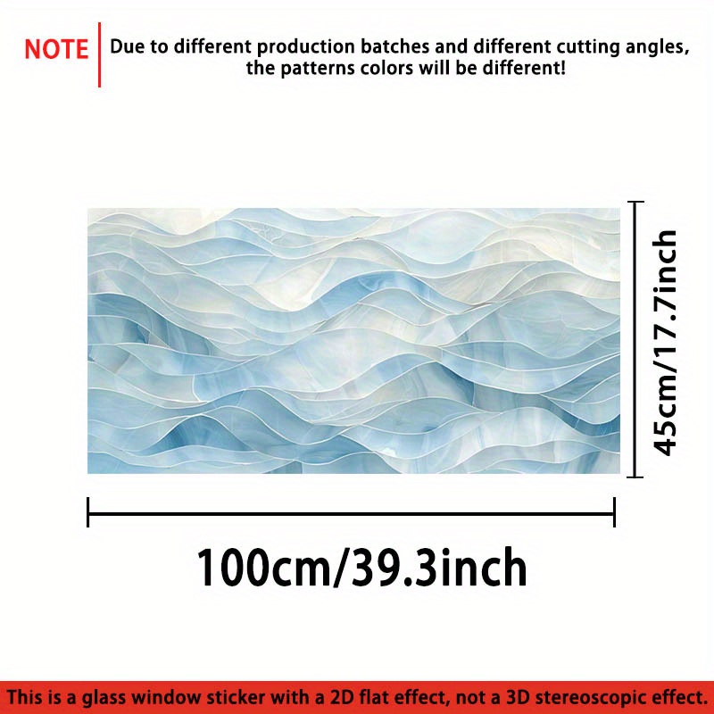 E-shop 2D Flach, 1 Stück, 2D Flach, Künstlerisches Glas-Statikfolie, PVC-Statikklebefolie für Fenster Türen, Abziehbar Wiederverwendbar, Glasaufkleber.
