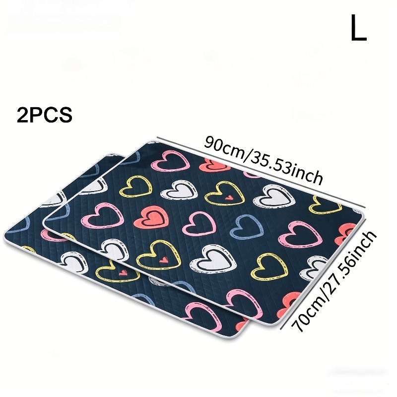 TEMU 2-pack Dog Training Pads, Washable, Bottom, Absorbent Surface, Reusable, Durable, Easy To Clean, Suitable For , Indoor/outdoor Use, Ideal For