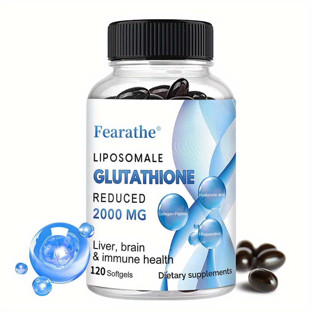 liposomal glutathione , 2000 mg/ serving - liver, brain & support - 120  capsules - health & household - Temu