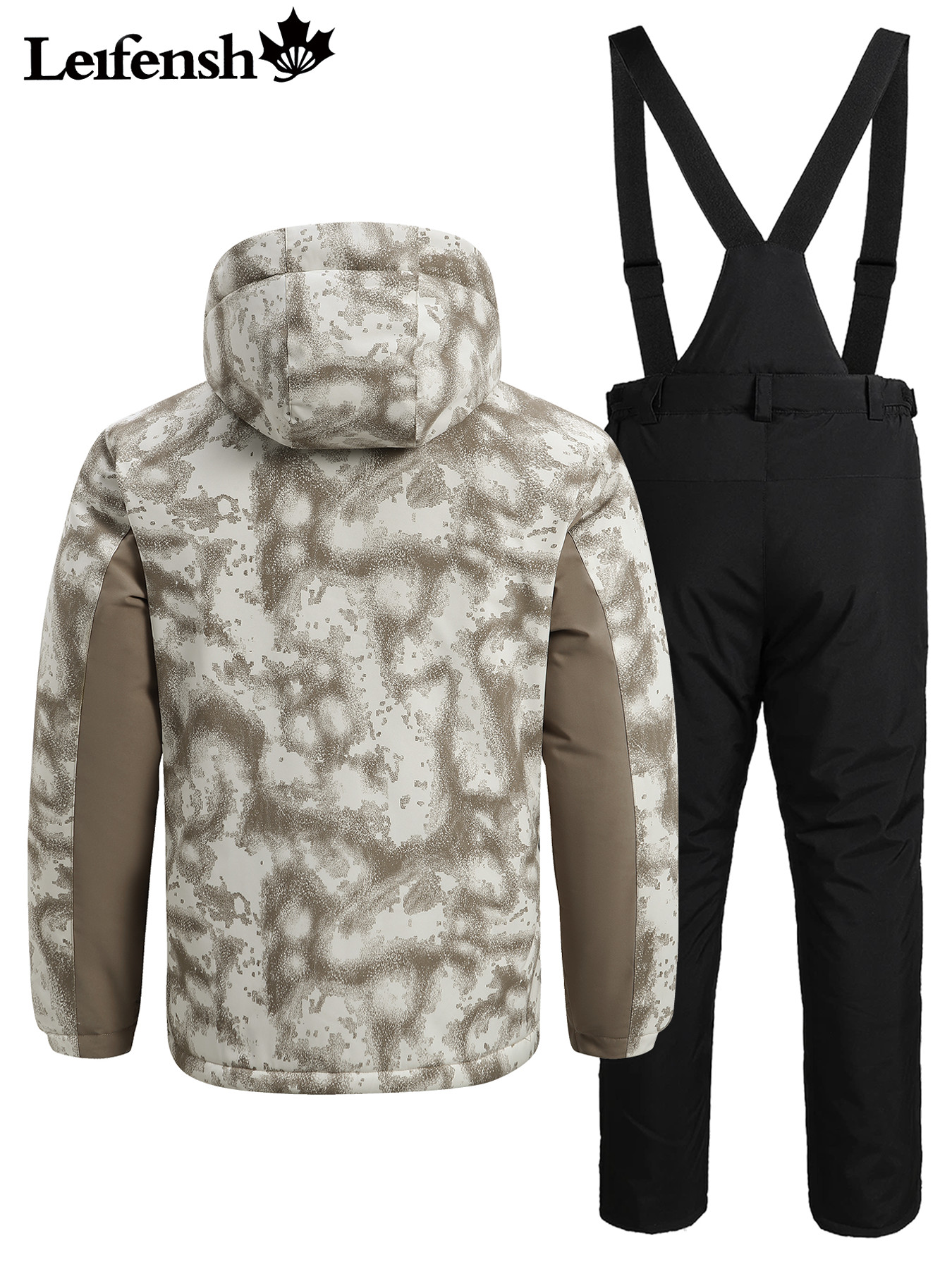 Men's Ski Suit Set, 2pcs Top and Bottom for Winter Sports