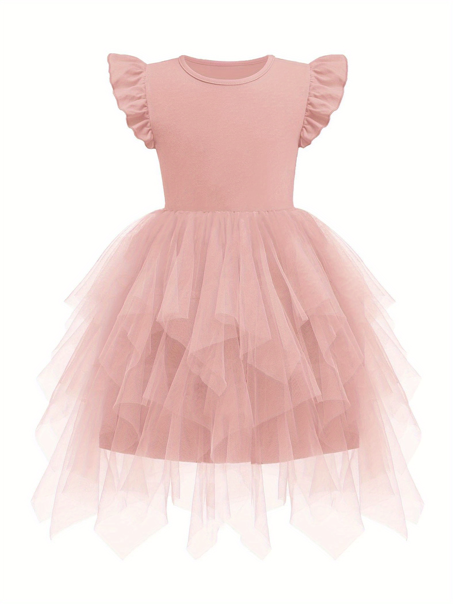 open lace back dress Pink Confetti Short Sleeve Tutu Dress – Sweet Wink main image 0