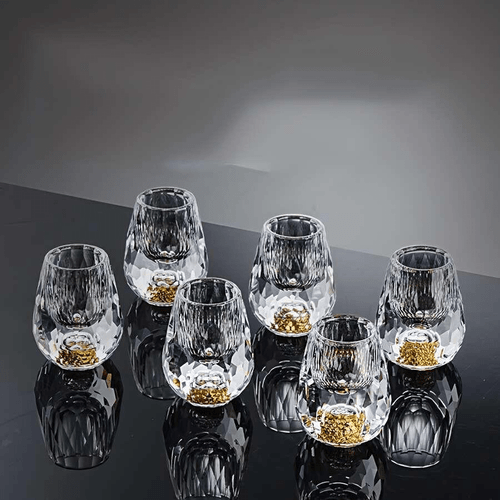 imagem do item 2/6 peças de vidro wgroom adequados para chá, café, vinho, taças de shot - isoladas para bebidas quentes e , utensílios de vidro multiuso para cozinha, mesa de jantar, casamentos, festas, presente para, lavar apenas à mão