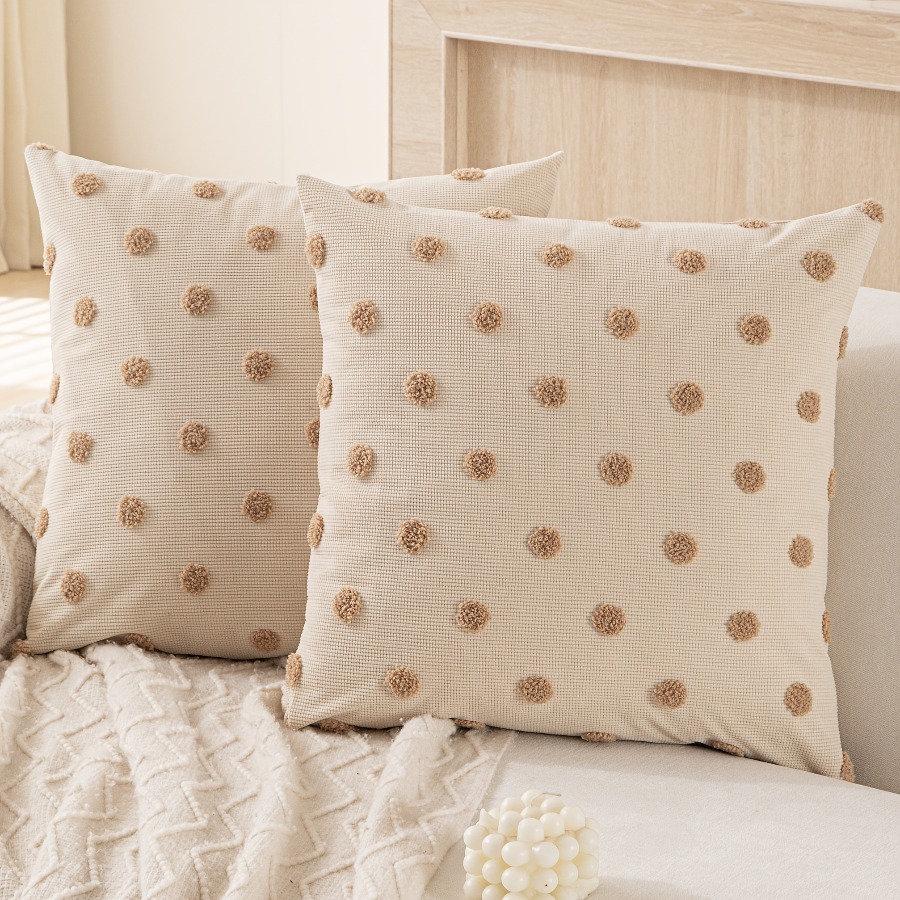 Set Of 2 Velvet Embroidered Pillow Covers (inserts Not Included) - Decorative Throw Pillow Covers