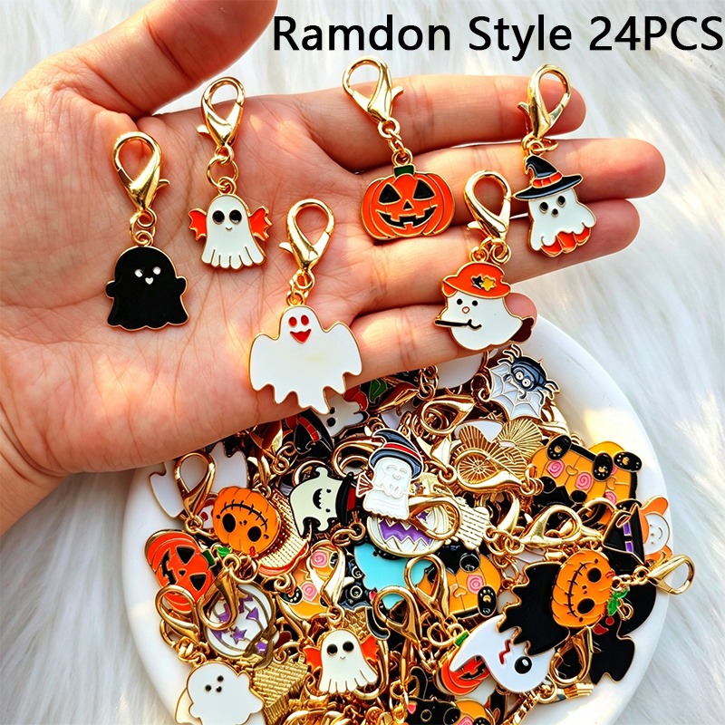 TEMU Fun Halloween Keychain Set, Halloween, Bag Charm, Niche Keychain, Halloween Element Ornament, Craft Keychain, Gift For Couples And , Car Key
