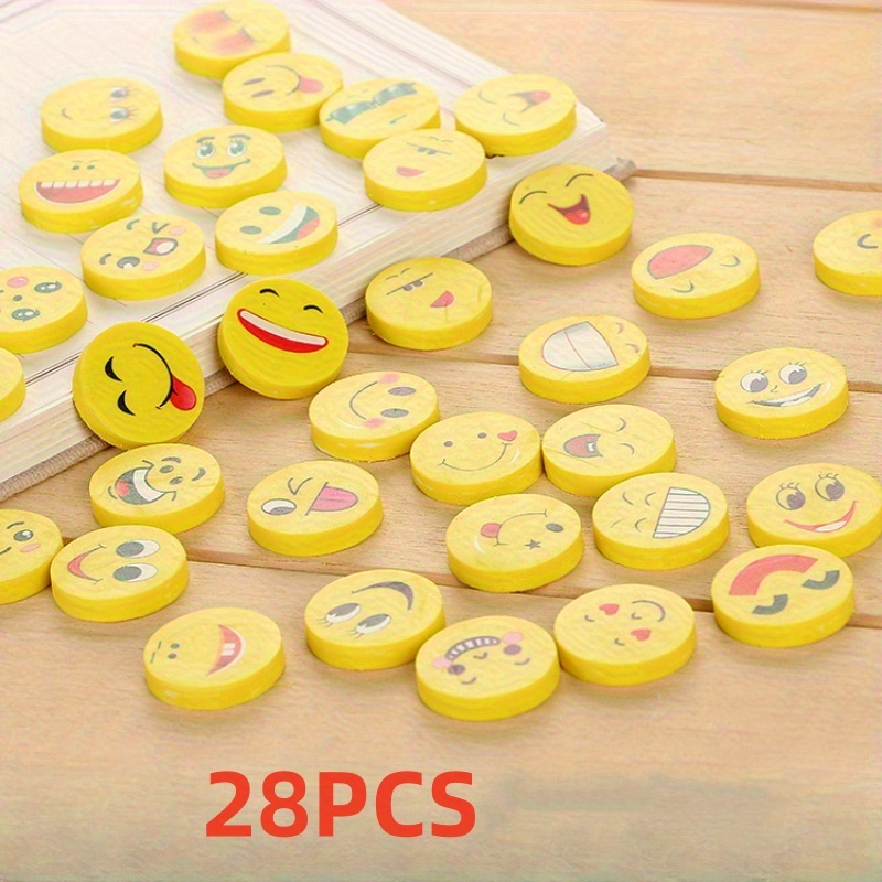 28-pack Cute Erasers | Natural Rubber Erasers Bulk For School Supplies, Halloween & Christmas Party Favors