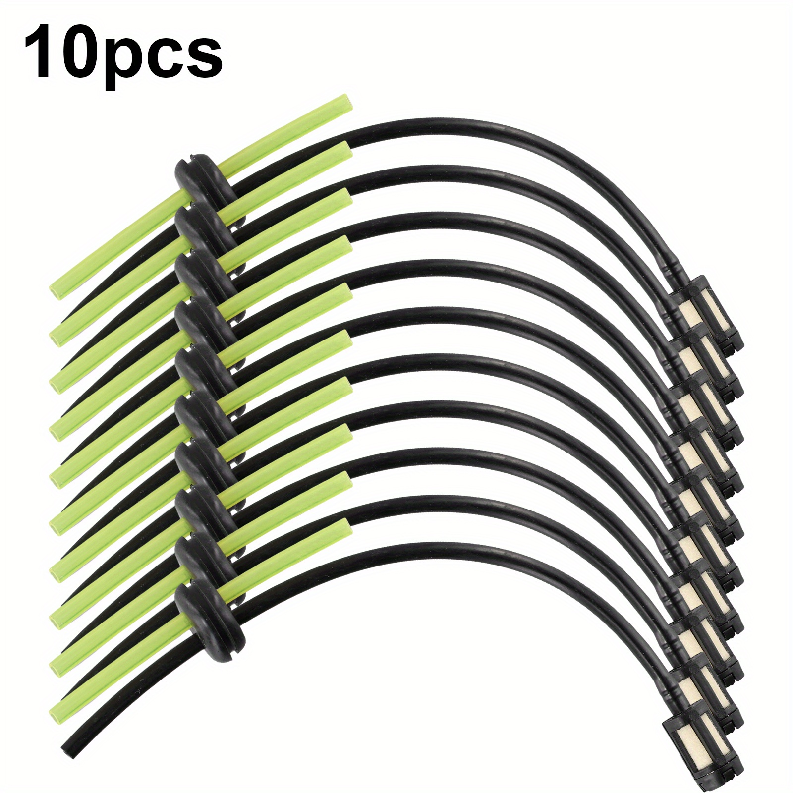 TEMU 10 st Bränsleledningssats med filter, lämplig för gräsklippare och trimmers