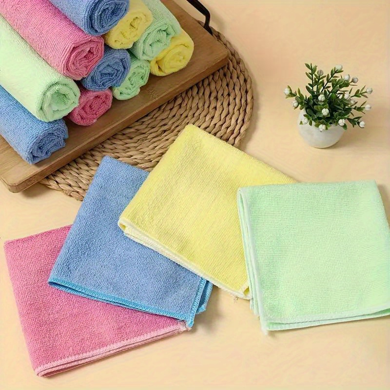 10/20pcs Vibrant Microfiber Cleaning Cloths - Absorbent, Quick-Dry, Reusable Towels for Kitchen, Garden, and Commercial Use - Ideal Gift for Cleaning Enthusiasts, Commercial Cleaning Supplies|Vibrant Microfiber Cloths|Durable Cleaning Towels