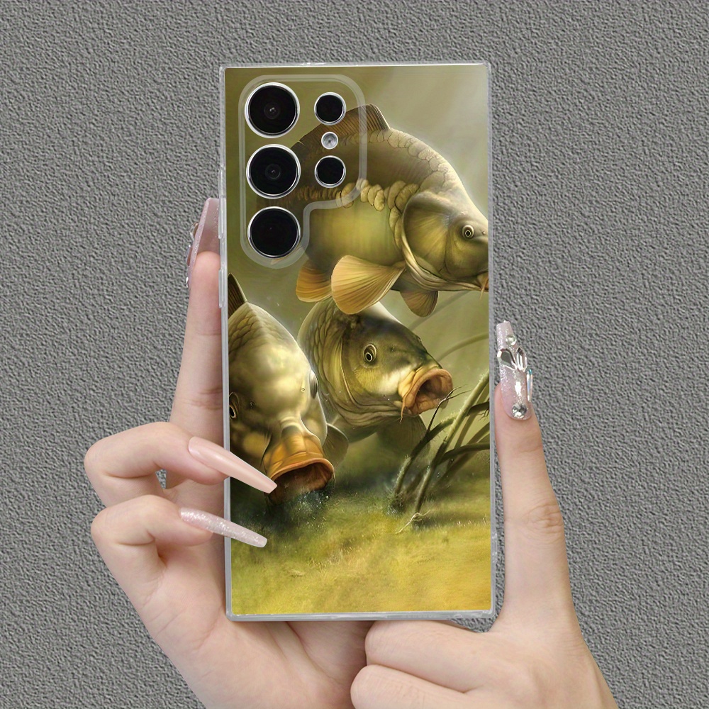 TEMU Phone Case: Creative, , Fashionable, And Beautiful Trendy Fish School Pattern Transparent Anti-drop Phone Case For And Galaxy