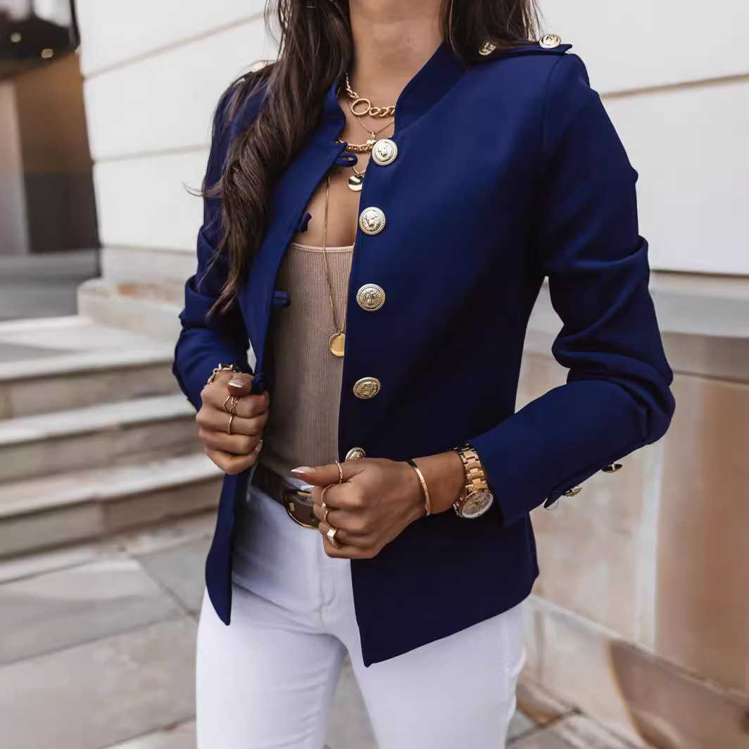 

Women's -fit Long Sleeve - Breasted, Polyester, For Fall/