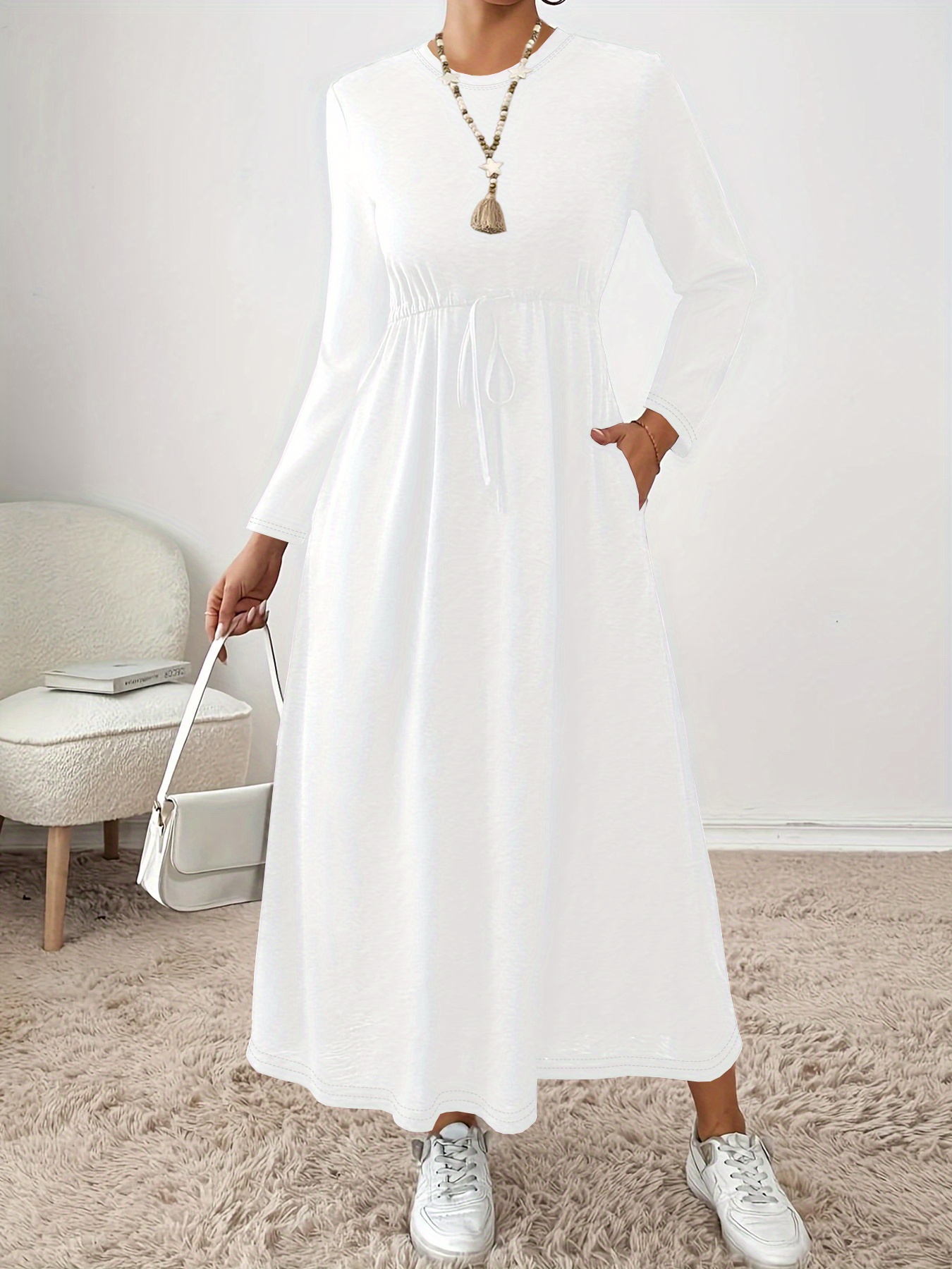 winter white dress sold on Temu United States
