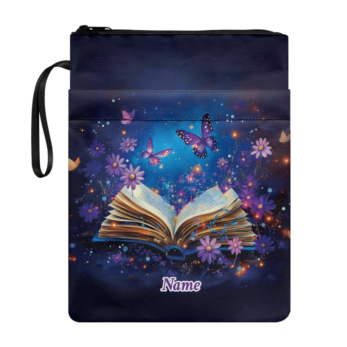 TEMU Custom Name Stylish Book Cover Protective Sleeve For Books, 2d Printed Book Covers Suitable For Libraries And Reading Enthusiasts, Reusable