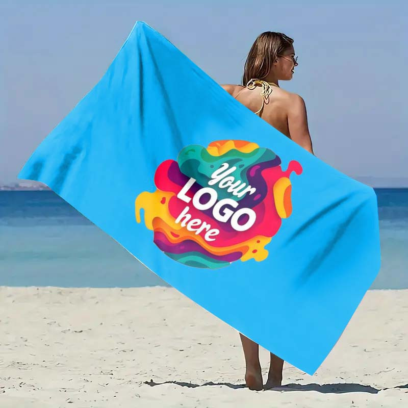 TEMU 1pc Custom Photo, Logo , Team Logo, Car Poster Themed Beach Towel, Suitable For Camping, Travel, Beach Accessories Towel, Super Absorbent, Extra