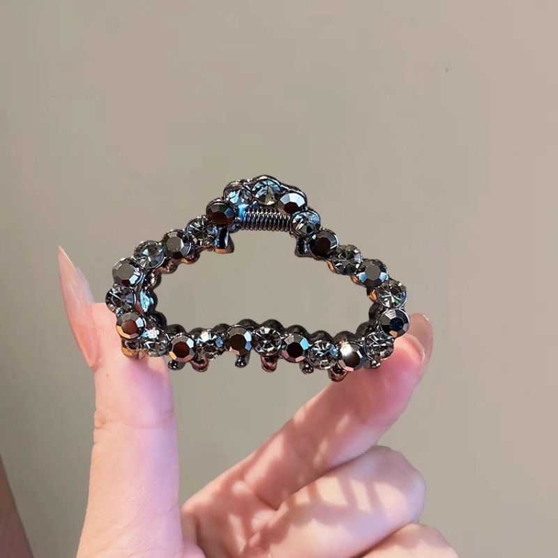 TEMU Fermacapelli a pinza a forma di nuvola con strass vintage , fermaglio a pinza squalo di fascia per acconciatura a met� raccolta per la nuca da
