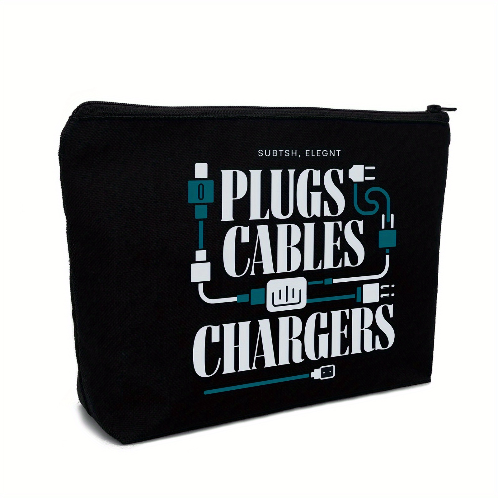 charger organizer pouch, white cable tidy bag holder, plug storage