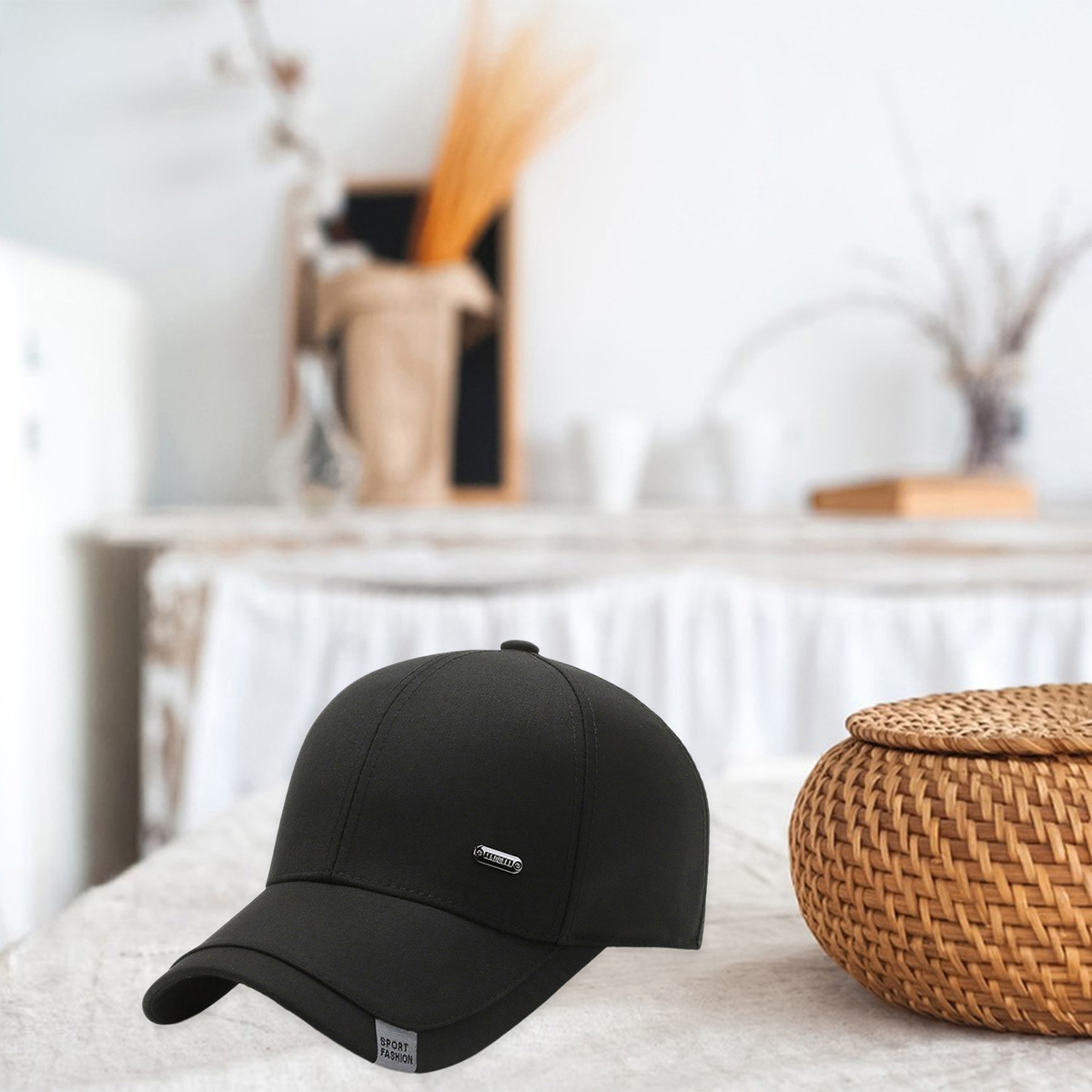 Casquette de baseball pour homme avec motif de lettres ajustable, bonnets de papa parfaits pour le printemps et l'été.