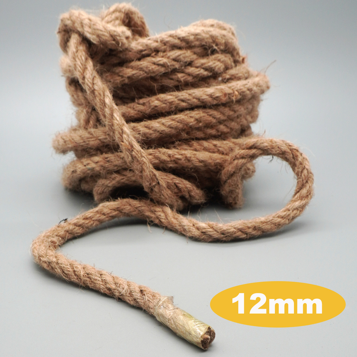 TEMU Corde de jute pour et décorer | Tailles 10/12/14/18 mm Longueur 7M | Décoration de Noël Réparation de griffoir pour chat | Design rustique et