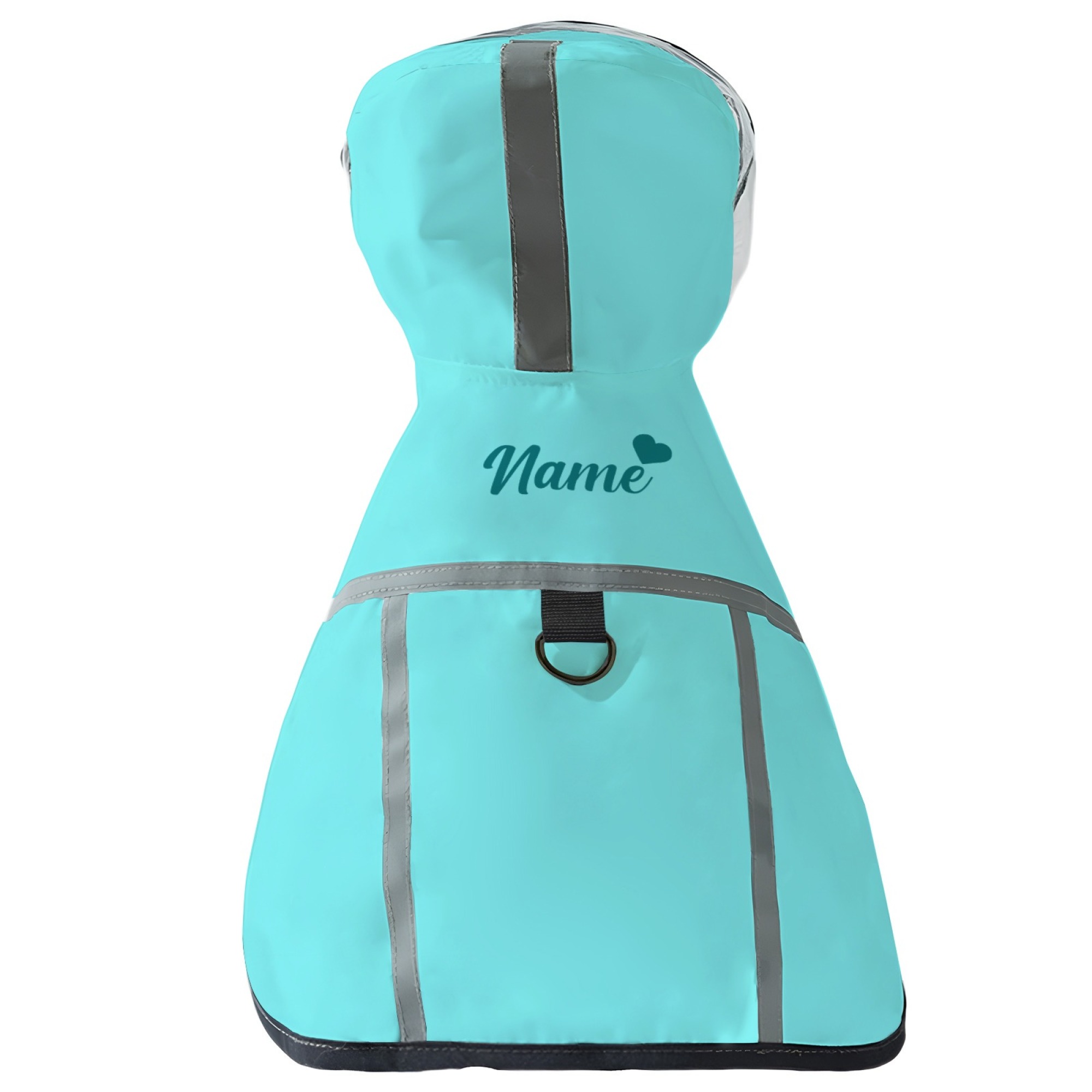 Customizable Pet Raincoat with Reflective Stripes
