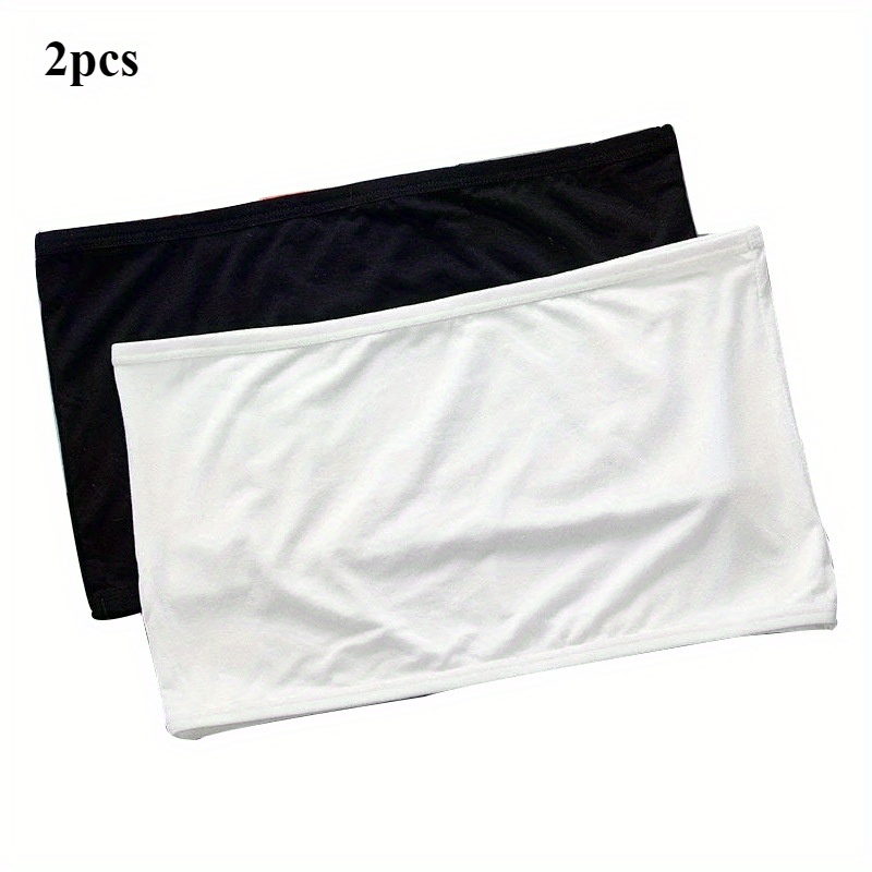 Image of 2pcs/4pcs/6pcs Fashionable All--piece Bandeau, Thin Anti-slip Corset, Women's Strapless Bra Sexy Underwear