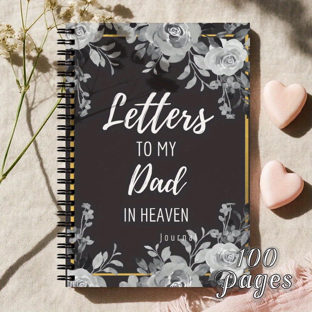 TEMU A Single Notebook 'letters To My Dad In Heaven' Designed For And Remembrance, Serving As A Grief Journal For Mourning The Loss Of A Father